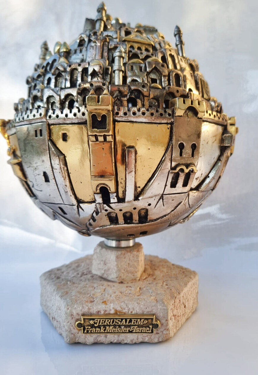 Jerusalem Sphere Limited Edition Silver and Gold Plated Sculpture by ...