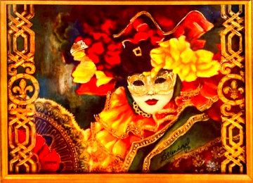 Dama De Abanico 2018 Embellished Limited Edition Print - Diana Mendoza Dama De Abanico 2018 Embellished Limited Edition Print - Diana Mendoza