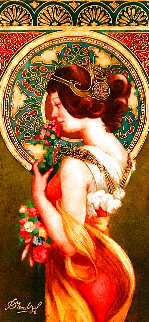 Untitled Portrait of a Woman 2005 33x21 Original Painting - Diana Mendoza Untitled Portrait of a Woman 2005 33x21 Original Painting - Diana Mendoza
