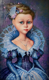 Little Princess 20x15 Original Painting - Daniel Merriam