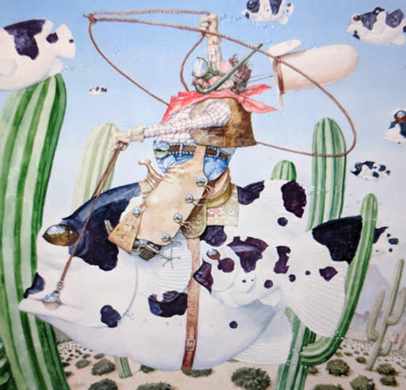Holstein Fish 1994 Limited Edition Print by Daniel Merriam Holstein Fish 1994 Limited Edition Print by Daniel Merriam