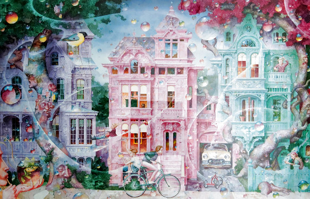 Bubble Street - Huge Limited Edition Print by Daniel Merriam