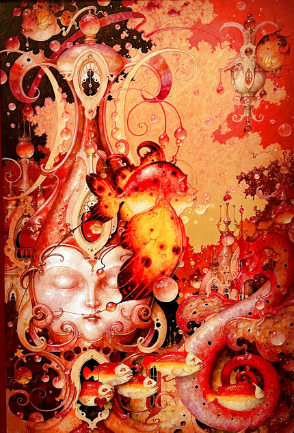 Studying the Muse 2006 42x32 - Mixed Media on Panel - Huge Original Painting by Daniel Merriam Studying the Muse 2006 42x32 - Mixed Media on Panel - Huge Original Painting by Daniel Merriam