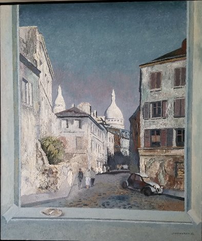 Montmartre 1987 50x60 Original Painting - Lev Meshberg