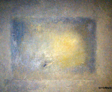 Aquarium III 1991 25x27 Original Painting - Lev Meshberg Aquarium III 1991 25x27 Original Painting - Lev Meshberg