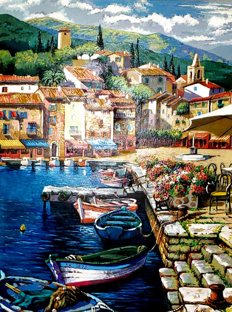 Docked AP Embellished Serigraph on Wood -  2005 Limited Edition Print by Anatoly Metlan