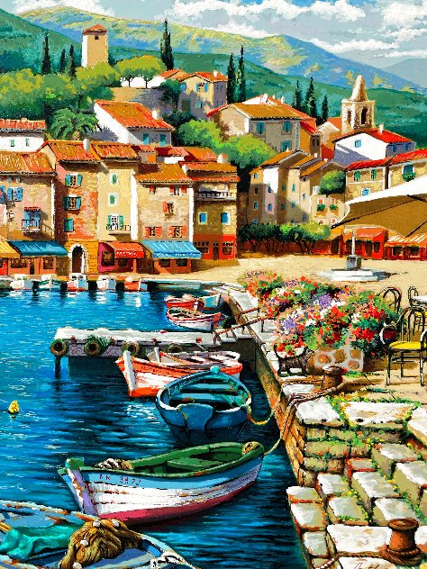 Docked 2005 Embellished Limited Edition Print by Anatoly Metlan