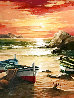 Setting into the Sea 2008 41x34 - Huge Original Painting by Anatoly Metlan - 0