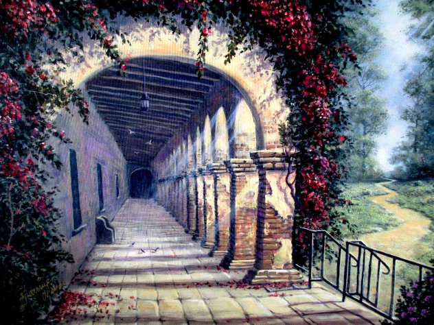 Morning At San Juan Capistrano Mission 2009 - California Limited Edition Print by Maurice Meyer