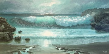Seascape 1978 33x57 Super Huge Original Painting - Maurice Meyer Seascape 1978 33x57 Super Huge Original Painting - Maurice Meyer