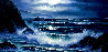 Moonlight Seascape 1970 26x50 - Huge Original Painting by Maurice Meyer - 0