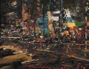 Friday Night Lights 32x42 Original Painting - Carolyn Meyer Friday Night Lights 32x42 Original Painting - Carolyn Meyer