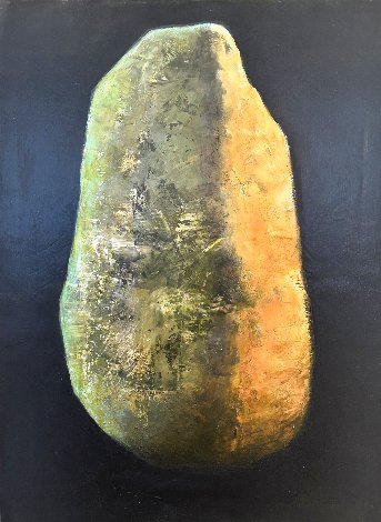 Stone II Painting - 1996 24x18 Original Painting - Michael Dvortcsak