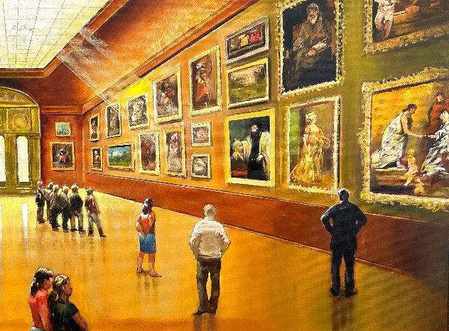 Grand Hall 2015 24x30 - Metropolitan Museum - New York, NYC Original Painting by Michael Dvortcsak