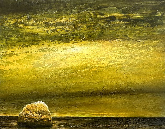 Stone for a Lemon Sky 2002 16x20 Original Painting by Michael Dvortcsak