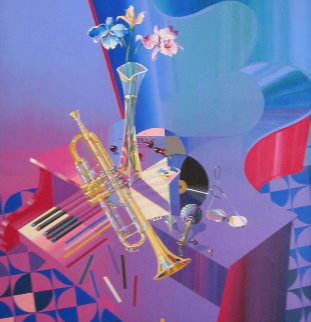 Jazz Combo 40x42 Huge Original Painting - Michael Gorban Jazz Combo 40x42 Huge Original Painting - Michael Gorban