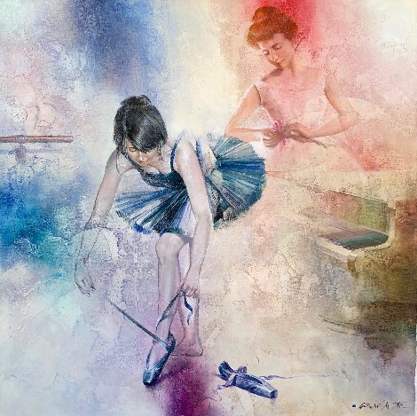 Ballet School 2011 30x30 Original Painting - Michael Gorban