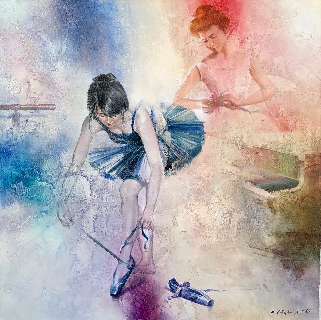Ballet School 2011 30x30 Original Painting by Michael Gorban