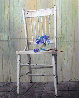 Blue Bouquet on Chair 2009 30x24 Original Painting by Michael Gorban - 0