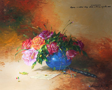 Rose Bouquet 2005 24x30 Original Painting - Michael Gorban Rose Bouquet 2005 24x30 Original Painting - Michael Gorban