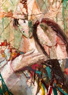 Untitled Painting 1947 20x16 Original Painting - Jose Mijares Untitled Painting 1947 20x16 Original Painting - Jose Mijares