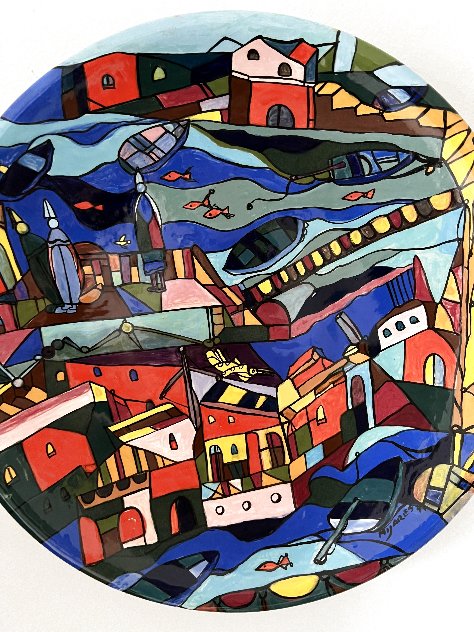 Marina Ceramic Plate 1998 18 in Other by Jose Mijares