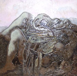 Leda and the Swan 44x44 Super Huge Original Painting - Vyacheslav Mikhailov Leda and the Swan 44x44 Super Huge Original Painting - Vyacheslav Mikhailov