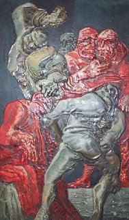 Beating of Christ 51x31 Super Huge Original Painting - Vyacheslav Mikhailov Beating of Christ 51x31 Super Huge Original Painting - Vyacheslav Mikhailov