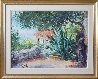Bordighera Italy 1998 48x38 - Huge Original Painting by Henrietta Milan - 1