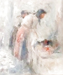 Washer Women 1985 34x30 Original Painting - Henrietta Milan Washer Women 1985 34x30 Original Painting - Henrietta Milan