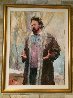 Luciano Pavarotti 47x38 Huge Original Painting by Henrietta Milan - 1