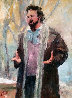 Luciano Pavarotti 47x38 Huge Original Painting by Henrietta Milan - 0