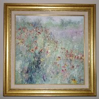 Field By My House 1992 39x39 Huge Original Painting by Henrietta Milan - 1 Field By My House 1992 39x39 Huge Original Painting by Henrietta Milan - 1