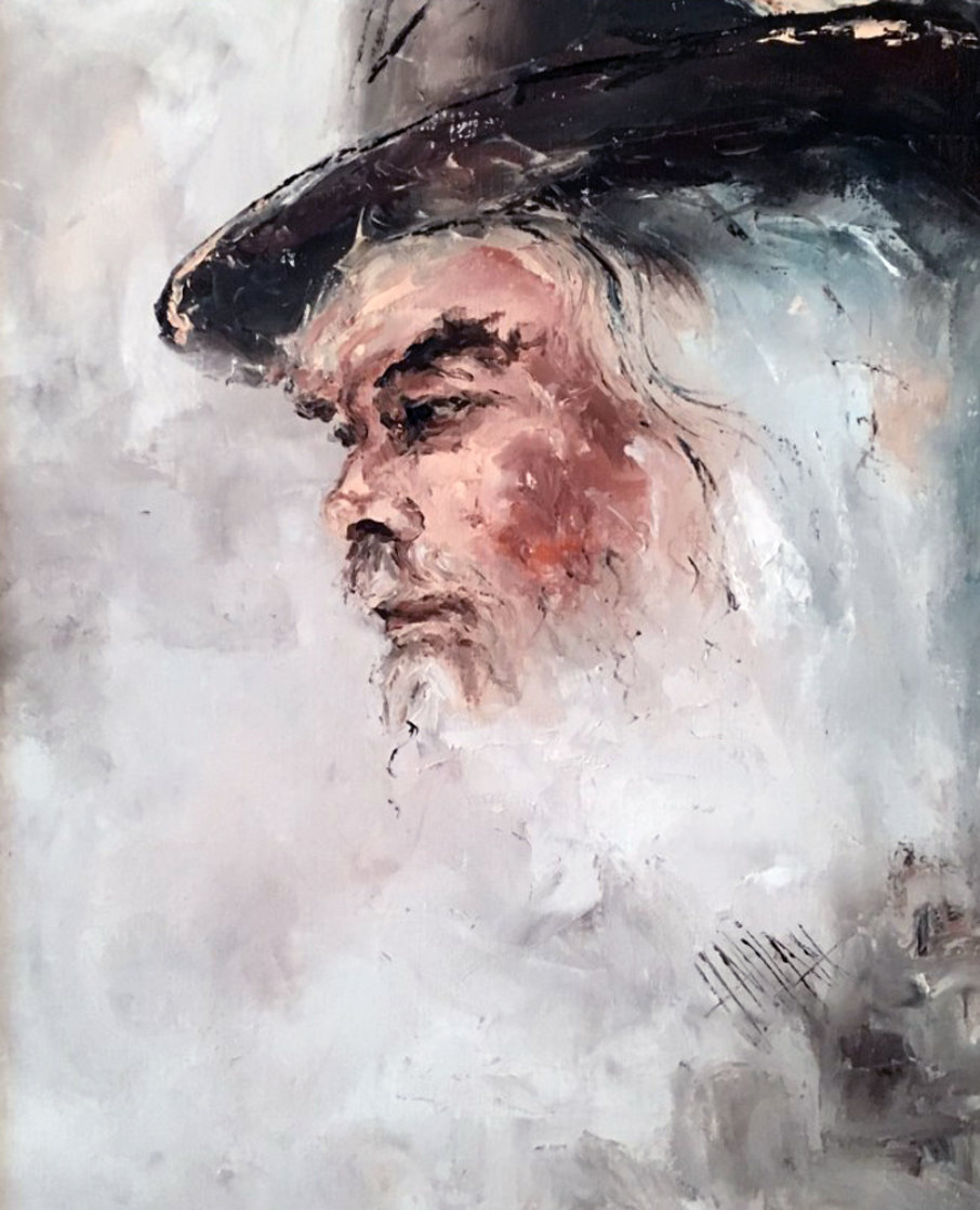 Lee Marvin 1975 22x26 Original Painting by Henrietta Milan Lee Marvin 1975 22x26 Original Painting by Henrietta Milan