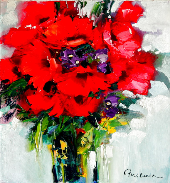 Untitled Still Life 24x20 Original Painting - Michael Milkin