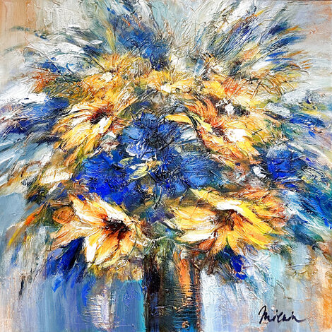 Fresh 44x44 -  Oil on Canvas - Huge Original Painting - Michael Milkin