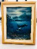 Evening Rendezvouz 1990 30x25 - Koa Wood Frame Original Painting by David Miller - 1