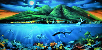 Lahaina Moon 2003 31x51 Super Huge Limited Edition Print - David Miller Lahaina Moon 2003 31x51 Super Huge Limited Edition Print - David Miller