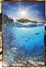 Moonlit Dolphins 1989 36x24 Original Painting by David Miller - 1