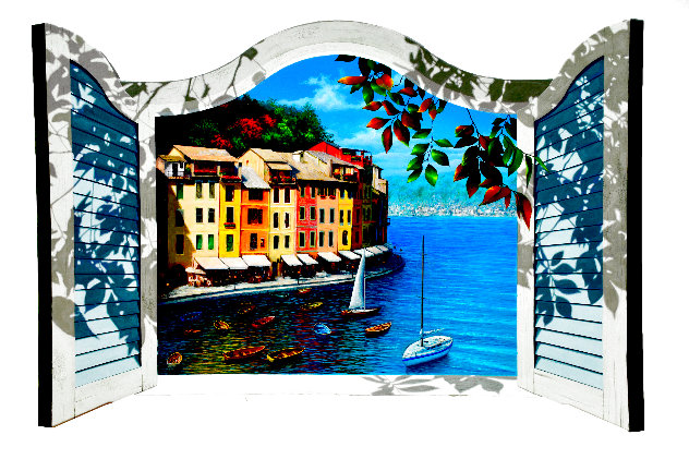 Colors of Portofino 2009 Embellished - Huge - Italy Limited Edition Print by David Miller