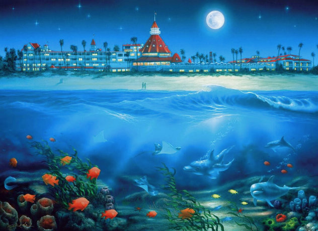 Moon Over Coronado 2000 -  San Diego, California Limited Edition Print by David Miller