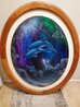 Untitled Dolphin Scene 2000 48x38 - Huge Original Painting by David Miller - 2