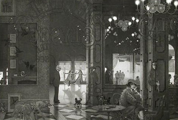 Hotel Paradise Cafe (Interiors IV) 1987 Limited Edition Print - Peter Winslow Milton Hotel Paradise Cafe (Interiors IV) 1987 Limited Edition Print - Peter Winslow Milton