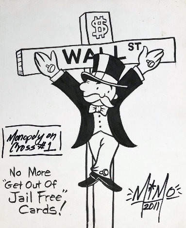 Monopoly on Cross #1 Drawing 2011 12x9 Drawing -  MiMo