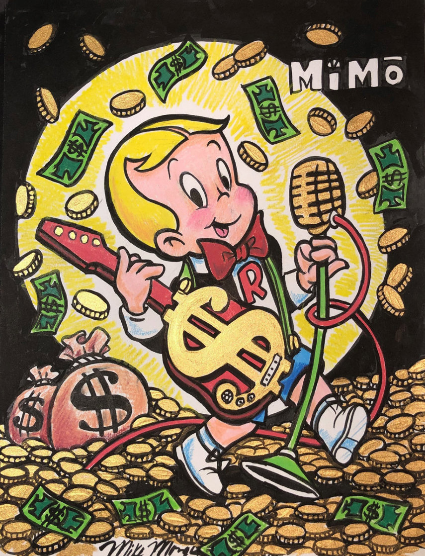 Richie Rich Rock Star 12x9 Works on Paper (not prints) by MiMo Richie Rich Rock Star 12x9 Works on Paper (not prints) by MiMo