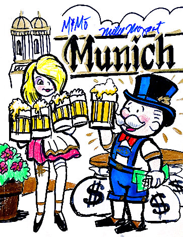 Monopoly Man in Munich 2008 12x9 - Germany Drawing -  MiMo