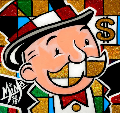 FACAIA ALEC Monopoly Rich Money Man on Graffiti Art Wall Canvas