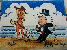 Monopoly Man Goldie Beach Day - Unique 2013 15x13 Works on Paper (not prints) by  MiMo - 1