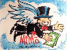 Flying Monopoly With Cash Unique 2012 25x18 Works on Paper (not prints) by  MiMo - 0