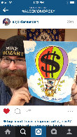 Mike Mozart Hot Air Balloon unique 2012 12x10 Works on Paper (not prints) by  MiMo - 3